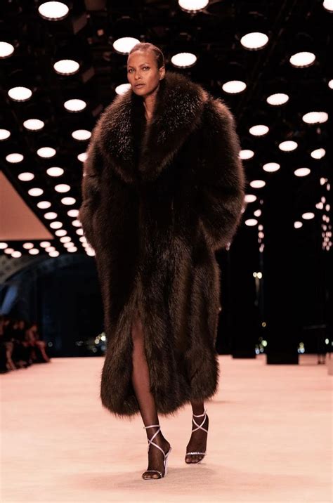 fur coat ysl